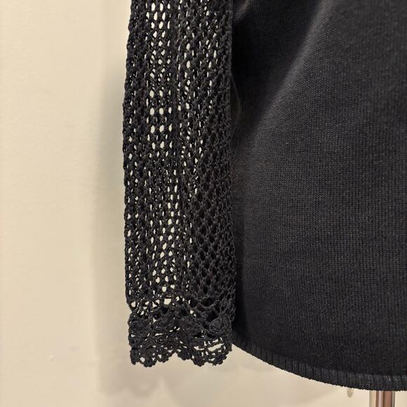 Whimsigoth, Bewitched Boho, witchy black lace sleeve top, size medium - Picture 5 of 8